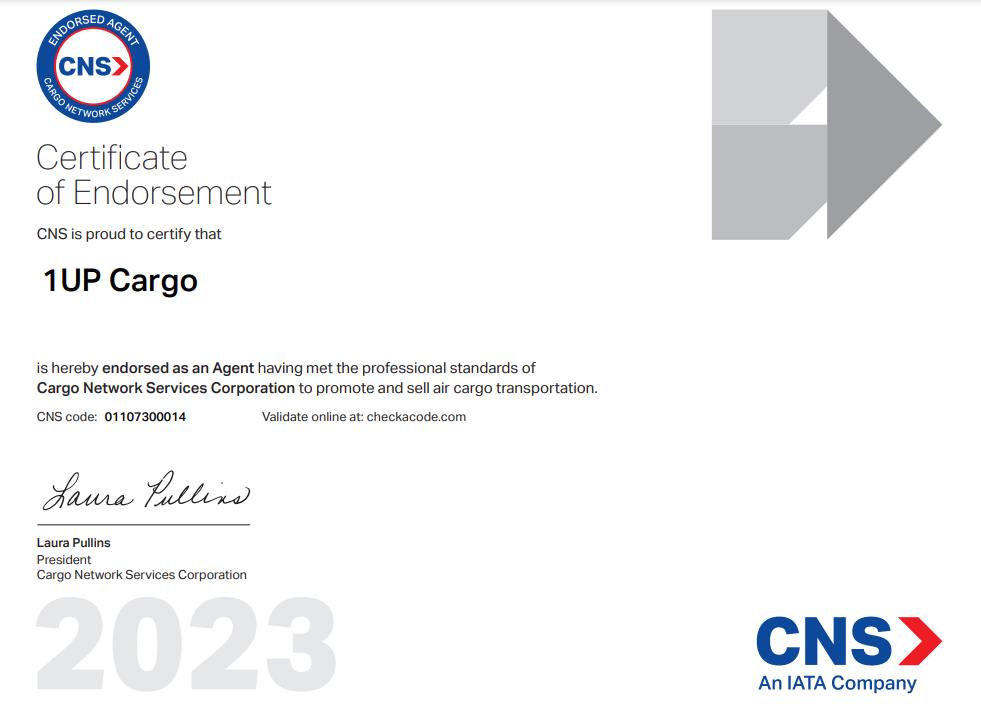 1UP CARGO __244 Fifth Avenue New York City New York 10001